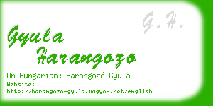 gyula harangozo business card